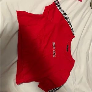 Red bby grl crop top